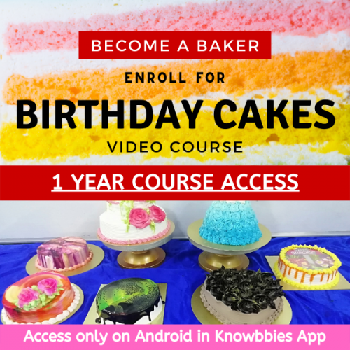 Birthday Cakes Video Course (Pre-recorded) 1 YEAR Access Classes in Pune